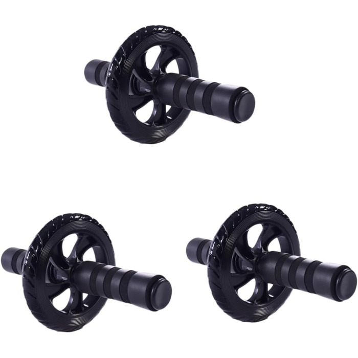 Ролик POPETPOP AB-Wheel, набір 3 шт., для дому та офісу, чорний, 26×14 см