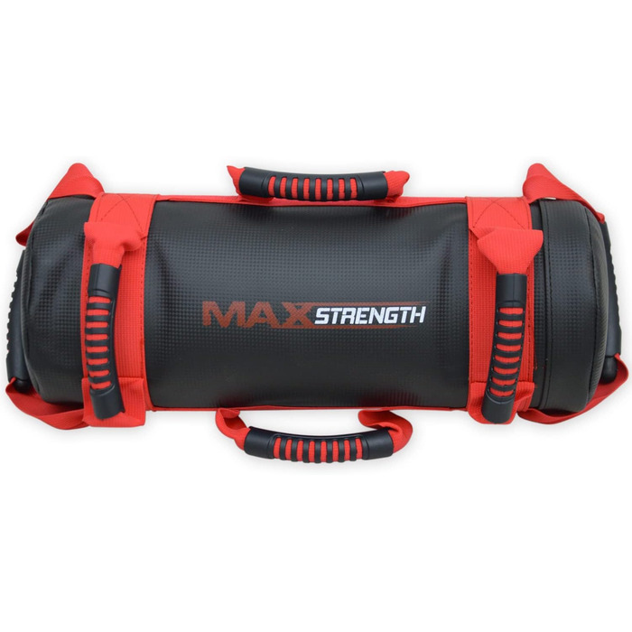 Груша MaxStrength з наповнювачем 10 кг, кросфіт/ММА, чорна/червона