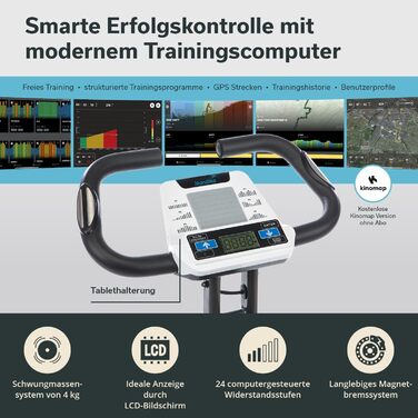 Фітнес-велосипед skandika X-2000, складаний, Bluetooth, тримач для планшета