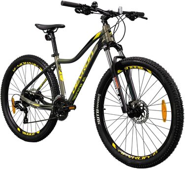 Гірський велосипед Devron RM1.7W, Hardtai Auminiu, Shimano 3x8, дискове гальмо 27.5 zo, навколо Гірський велосипед для авантюрних жінок (зелений, L)