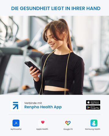 Розумні ваги RENPHO Elis Solar 2 з аналізом складу тіла, сонячним живленням, Wi-Fi та Bluetooth, 13 показників, сумісність з додатками для фітнесу та здоров'я