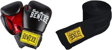 Боксерські рукавички BENLEE Fighter Black 14 унцій бинти Rocky Marciano