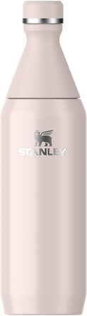 Термос-пляшка Stanley All Day Slim 0.6 л з нержавіючої сталі, рожевий кварц, збереження холоду до 11 годин, BPA Free, не протікає, для води, для спорту, можна мити в посудомийній машині