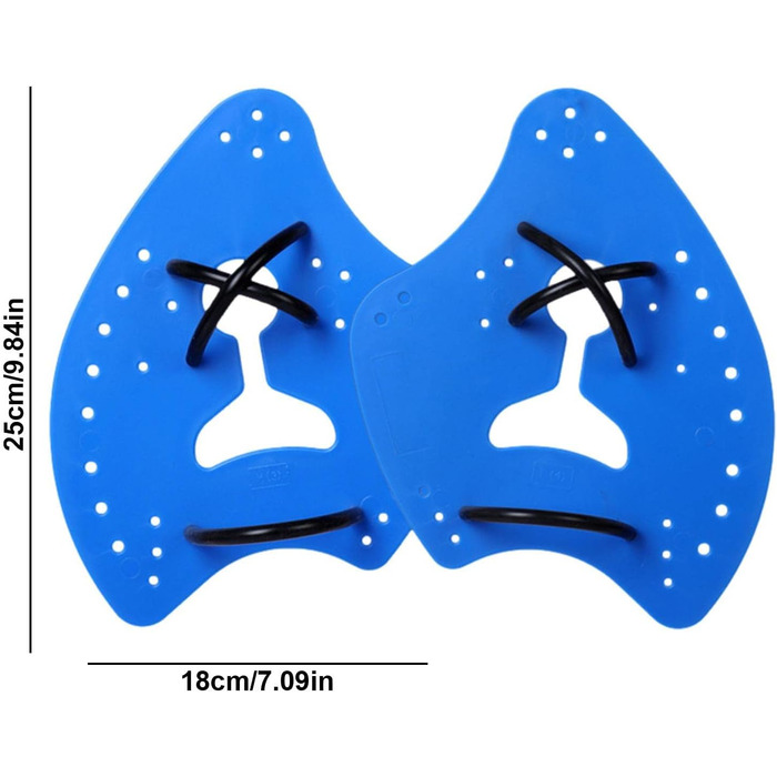 Весла ручні плаваючі з ременями, унісекс (Blue S)