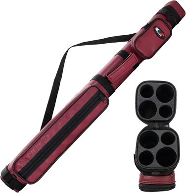 Кейс для більярдного кия GSE Deluxe 2x2, жорсткий, квадратний, бордовий