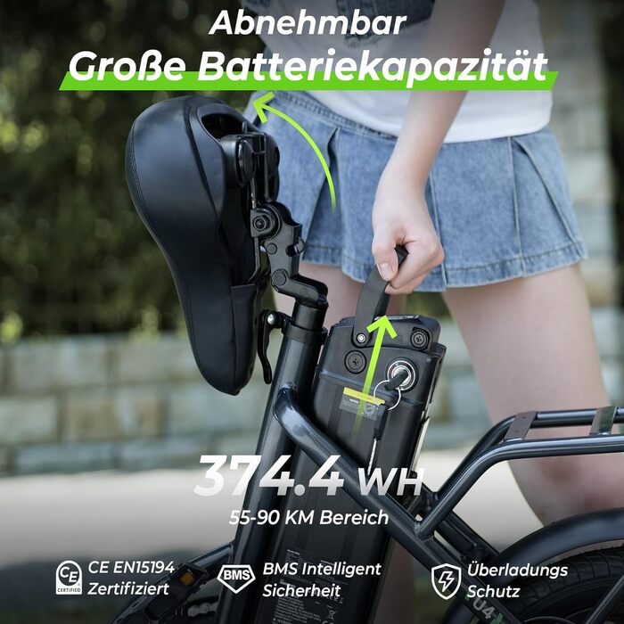 Велосипед Finbike E-bike 16 Fat Tire, акум. 10.4Ah, 4 режими, 88 км