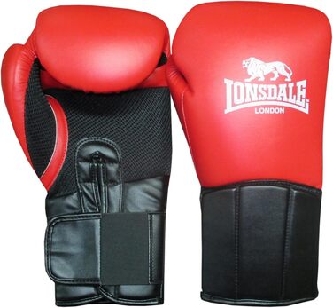 Боксерська рукавичка Lonsdale Performer 16 унцій Червоний/Чорний