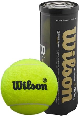 М'ячі для веслування Wilson Unisex для дорослих Premier Padel, жовті, 2 x 3 в упаковці