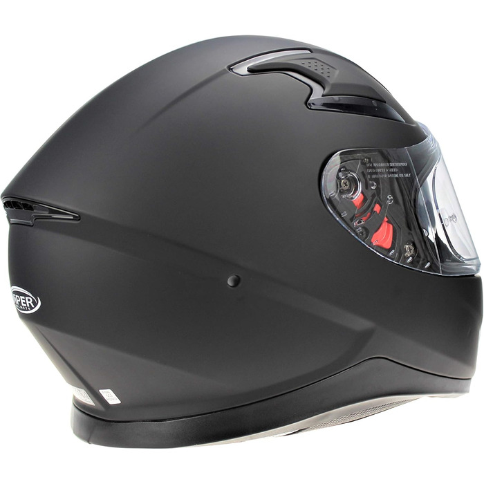 Мотоциклетний шолом ViPER RSV95 повнолицевий, сертифікований ECE ACU, з сонцезахисним візором, для чоловіків і жінок, матовий чорний, розмір L