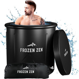 Frozen Zen Преміум XL льодяна ванна для спортсменів з кришкою, велика надувна ванна для холодної терапії, портативна купіль для дорослих, для вулиці