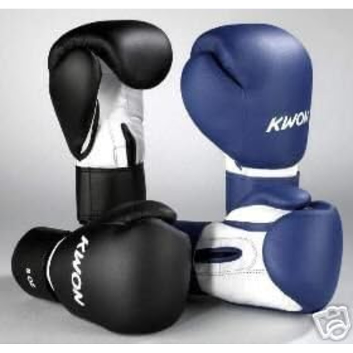 Боксерські рукавички Kwon Fitness 8OZ/10OZ, сині/білі