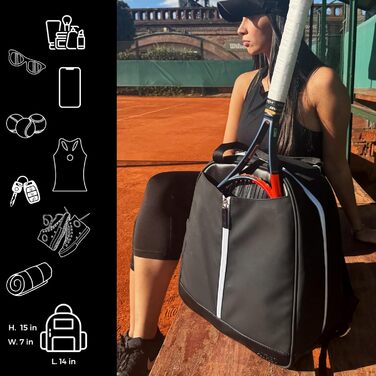 Жіночий тенісний рюкзак AYRES OUTDOOR із еко-шкіри, легкий, для 2 ракеток