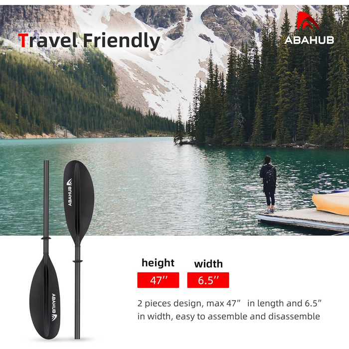 Весло Abahub Carbon Kayak Paddle 220-240см, карбонове, барвисте