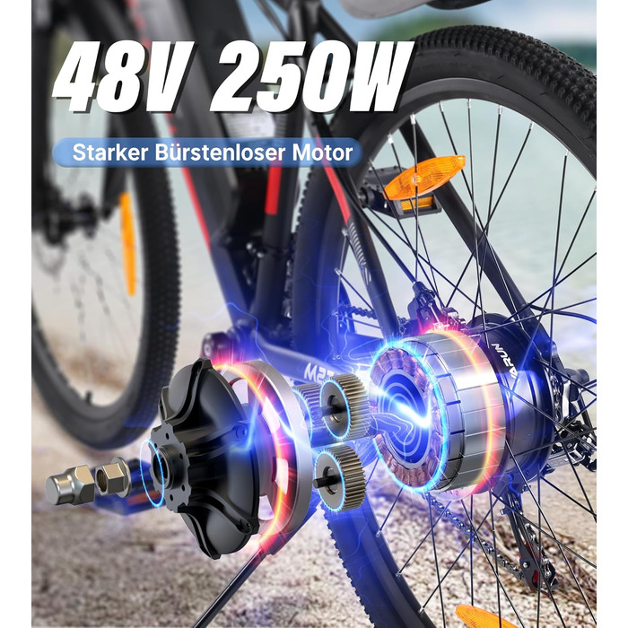 Електровелосипед  VARUN E Bike 27.5 E-Mountain 250Вт, 48V13Ah, LCD, 21 швидк.