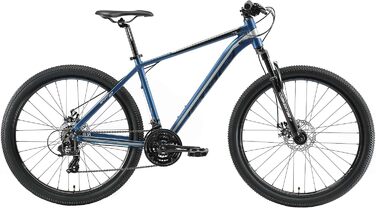 Алюмінієвий гірський велосипед BIKESTAR Hardtail Shimano 21 швидкісна передача, дискове гальмо 27,5 дюймові шини 14, 16, 18 дюймова рама Alu MTB СПРОБУЙТЕ БЕЗ РИЗИКУ 16-дюймовий кадр (18-дюймовий кадр, синій, сріблястий)