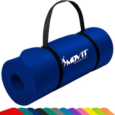 Килимок для гімнастики MOVIT Royal Blue, без фталатів, 190x60x1,5см