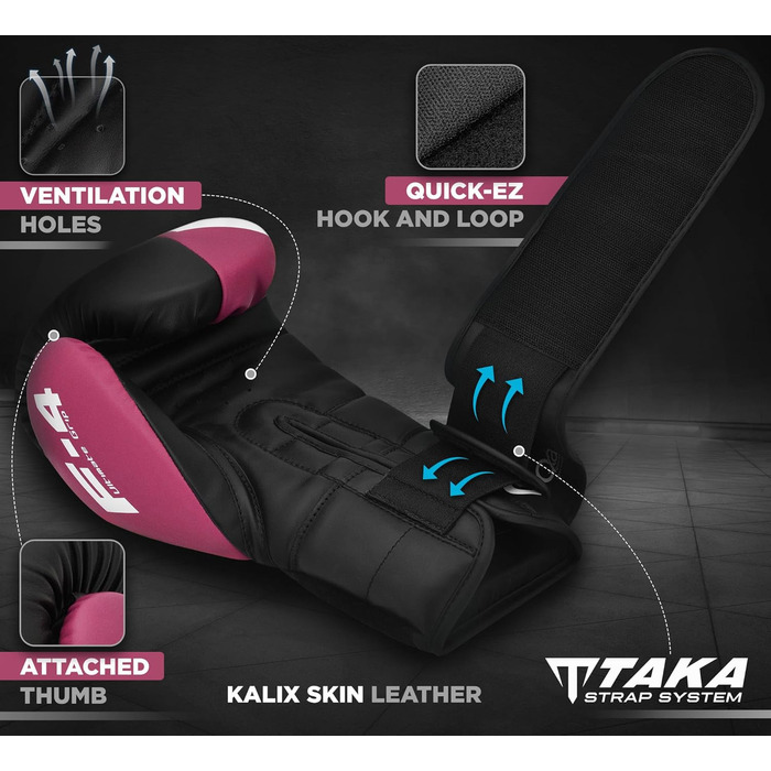 Боксерські рукавички RDX з екошкіри Maya Hide для муай-тай, кікбоксингу, спарингу, тренувань з боксерською грушею, для чоловіків і жінок, 8-16 OZ