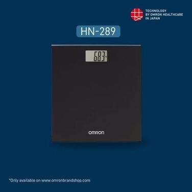 Ваги OMRON HN289, великий РК-дисплей, не ковзають, плоскі, чорні