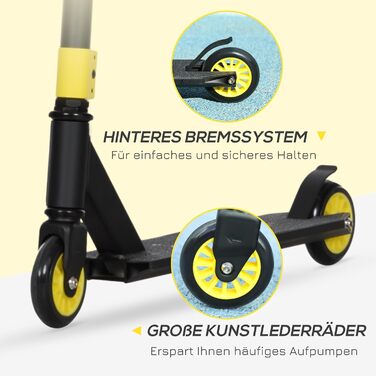 Самокат HOMCOM Stunt Scooter, ABEC 9, 100мм, від 14 років, Золото