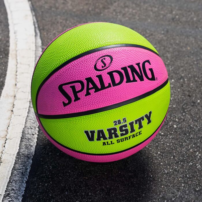 Баскетбольний м'яч на відкритому повітрі Spalding Varsity Рожевий/Зелений Середній розмір 6, 28.5'