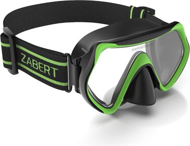 Окуляри для дайвінгу ZABERT M1, для плавання, Black Green (40)