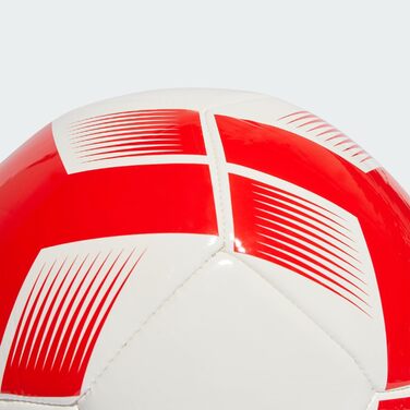 Футбольний м’яч adidas Starlancer CLB 4, біло-червоний, машинне зшивання