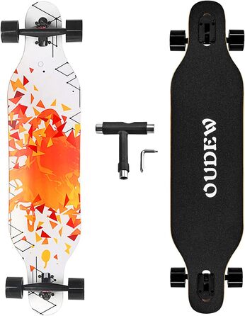 Скейтборд OUDEW Longboard, 41 дюйм, 8 шарів канадського клена Drop Through Longboards для дітей, хлопчиків, дівчаток, підлітків, початківців