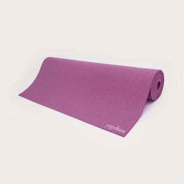 Килимок для йоги Yogabox Studio PREMIUM - 200 см х 80 см х 4,5 мм (ДхШхВ) - Килимок для фітнесу, килимок для пілатесу, гімнастичний килимок - OEKO TEX 100 P1 - Зроблено в Німеччині (сливово-фіолетовий)