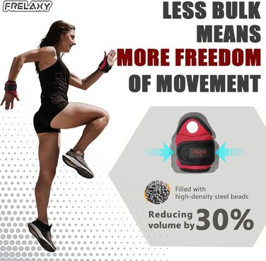 Обважнювачі для зап'ясть Frelaxy з петлею для великого пальця, 2 x 0,9 кг та 2 x 1,4 кг, для бігу, йоги, фітнесу та тренувань