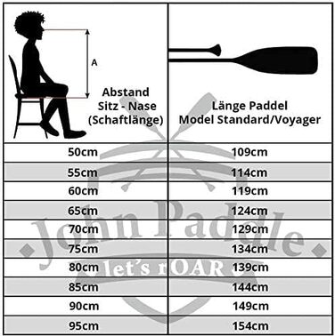 Весло John Paddle, 90-200см, найвища якість - EU Environmental (100 см)