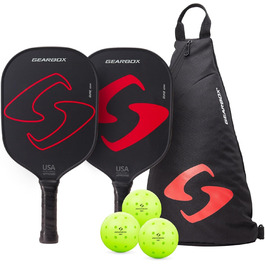 Комплект Gearbox Ultimate Pickleball: 2 весла, 3 м'ячі, 1 сумка