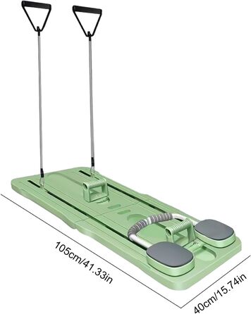 Дошка для пілатесу FBJAMZ, Набір реформаторів для пілатесу, Дошка для домашніх тренажерів, Тренажер для планки, Тренажер для пілатесу з таймером (зелений)