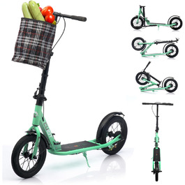 Самокат GHBXJX BigWheel 290 мм, міський, 4 рівня регулювання висоти, для дітей і дорослих, з ручним гальмом, великі колеса XXL, для хлопчиків і дівчаток