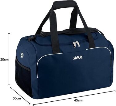 Спортивна сумка JAKO Classico, Senior 55 x 35 x 32 см (ДхШхВ), (2 (Junior), Navy)