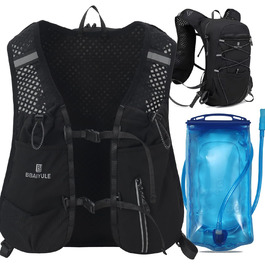 Рюкзак Hydration Vest з пляшками 500 мл для бігу (чорний)