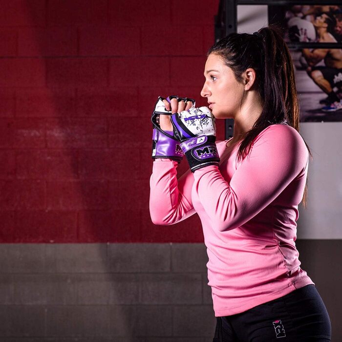 Жіночі рукавички для ММА та греплінгу MRX Boxing & Fitness, фіолетові, для тренувань і бою в клітці