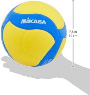 Волейбольний м'яч Mikasa Smile Valley №4 VS160W-Y, для залу, рекомендований тиск 0,10-0,15 кгс/см²