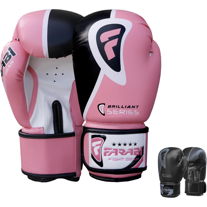 Боксерські рукавички Farabi Sports 10-16 oz для тренувань, спарингу, кікбоксингу, MMA, муай-тай, чоловічі та жіночі