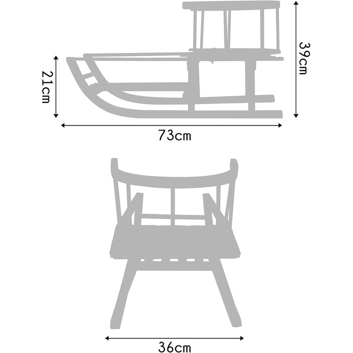 Санки Prime Garden PINNO Mini COMODO Premium зі спинкою