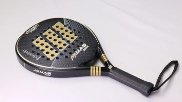 Ракетка MAS Padel Power Pro Padel, Золотий/Чорний, Унісекс, Дорослий, 100 карбонове покриття, Шорстка поверхня, Висока продуктивність