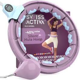 Smart Hula Hoop Adult з вагою та ручками - Fitness Hoola Hoop для схуднення S5, Фіолетово-синій