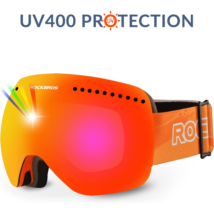 Окуляри ROCKBROS Гірськолижні Сноуборд UV400 Protection Yellow