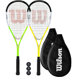 Ракетки Wilson Deluxe XP з чохлом і 3 м'ячами для сквошу