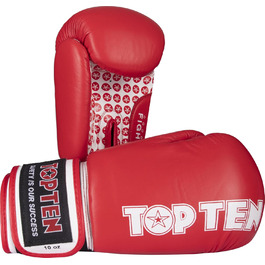 Боксерські рукавички TOP TEN Fight, для змагань, шкіряні