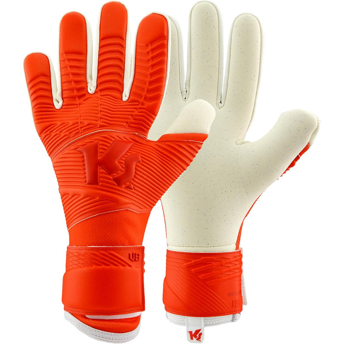 Воротарські рукавички KEEPERsport Varan8 Pro NC без захисту пальців для дорослих, футбольні рукавички унісекс, 4 мм латекс Grip, з фіксуючою застібкою, різні розміри
