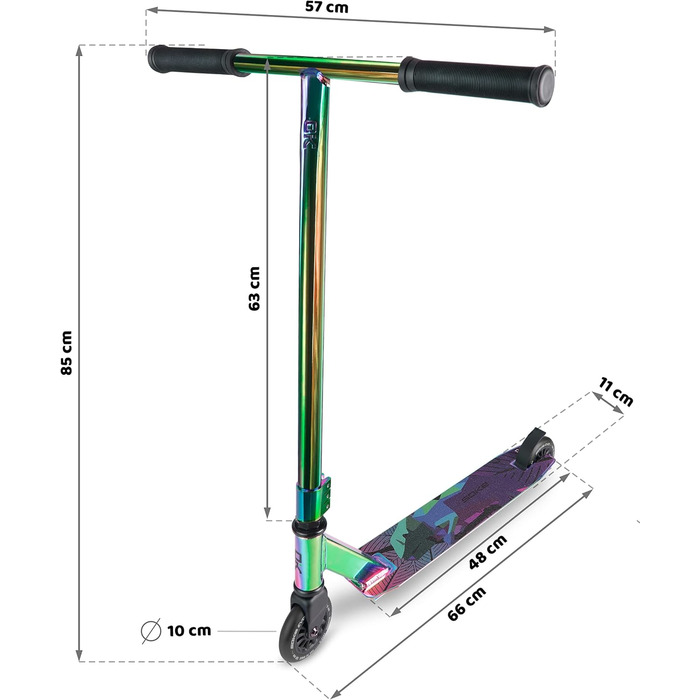 Трюк на вулиці SOKE EVO ABEC-9 Трюковий самокат Kickscooter з ABEC 9 Кулькові підшипники Скутери Скутери Дорослі та діти Ширина 50 см Кермо 360 Затискач з 3 гвинтами з неохромного алюмінію