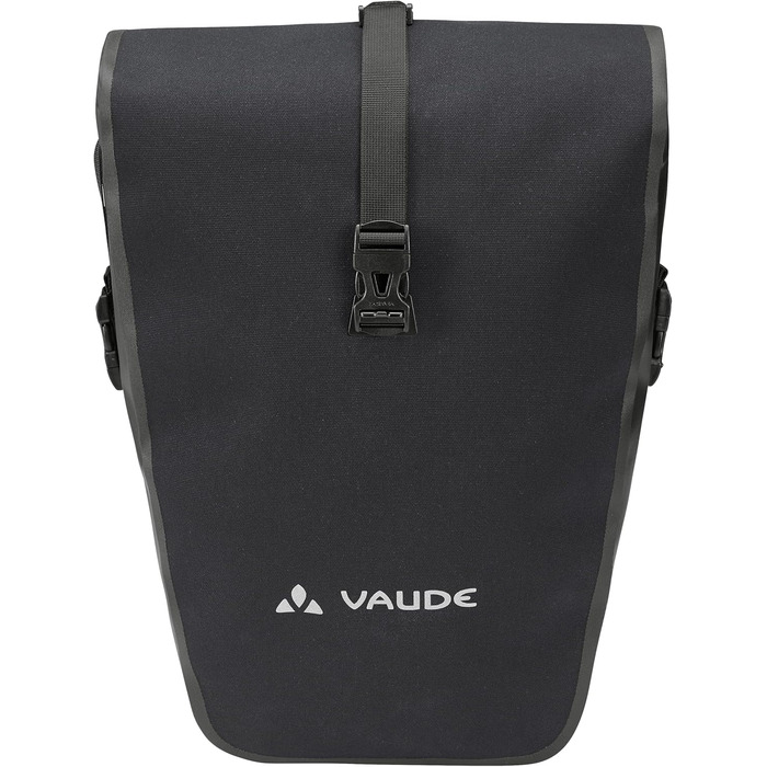Велосипедна сумка VAUDE Aqua Back Supreme 2x24 л, водонепроникна задня сумка на багажник, міцна та екологічна, чорна, Німеччина