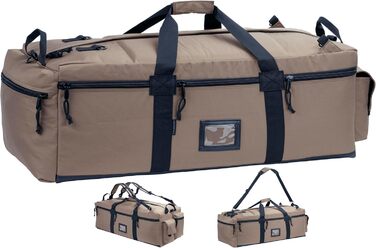 Сумка Backferry 80L Khaki Military Style з лямками для рюкзака