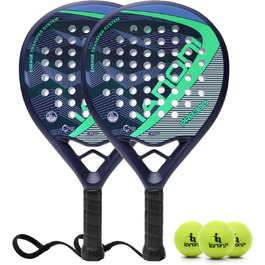 Ракетка Padel вуглецева, піна Eva Memory Flex, легка (8300 зелена, 2 шт.)