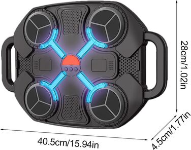 Музична боксерська машина Бездротова боксерська машина Музична боксерська машина, Бездротові музичні бокси, Розумні боксерські машини, Музичні тренажери, Боксерські музичні машини, Smar (чорний)